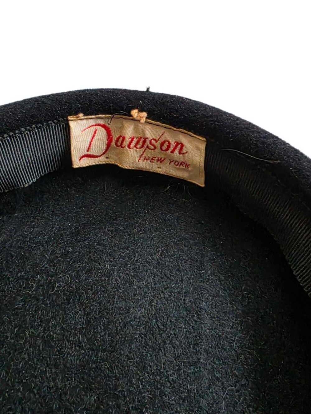 Vintage Dawson New York Black Felt Sculptural Hat Beaded Insect Embellishment - Picture 8 of 13